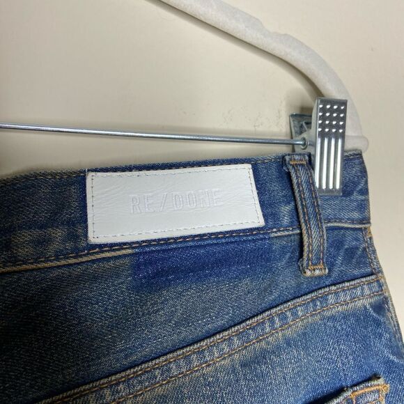 Re/Done Tailored Blue Jeans Ultra High Rise Size 27 - Picture 12 of 14